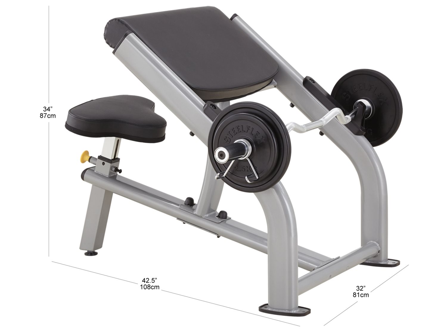 Steelflex Commercial Preacher Curl Bench (NPCB) | Body-Solid® Fitness