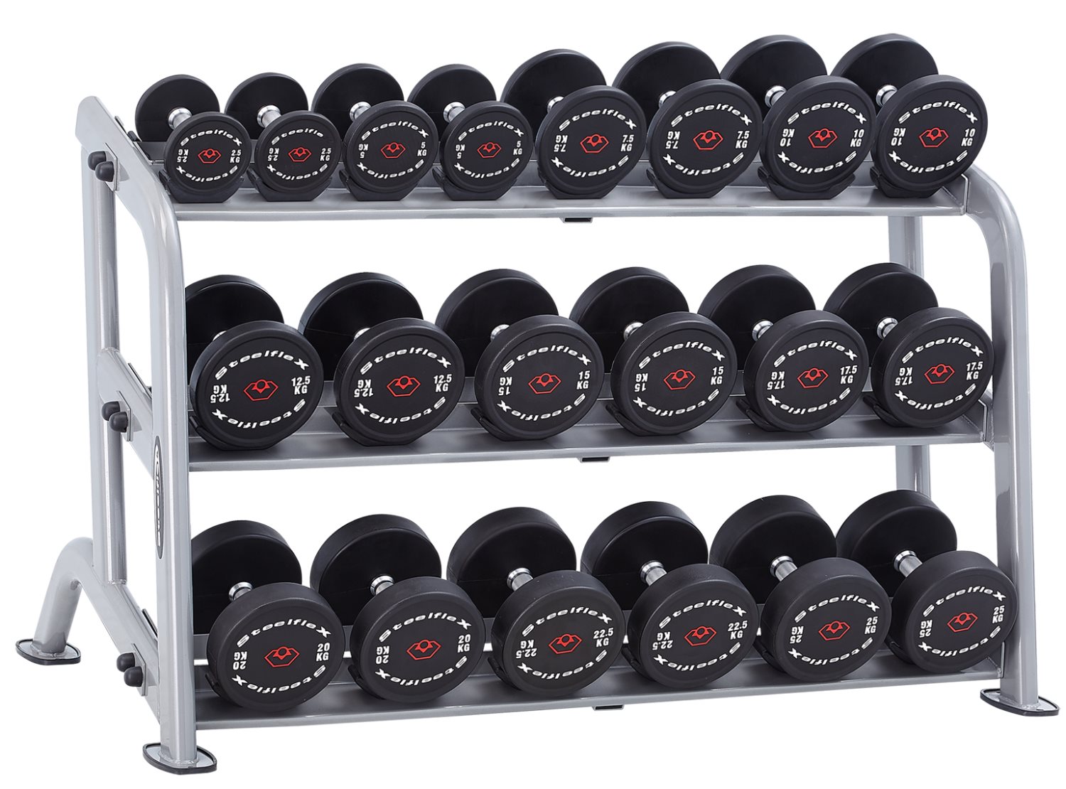 3Tier Dumbbell Rack (NDR3) BodySolid® Fitness OFFICIAL UK SITE